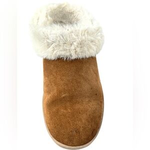 My Slippers brown fur Lined slipper shoes size 8